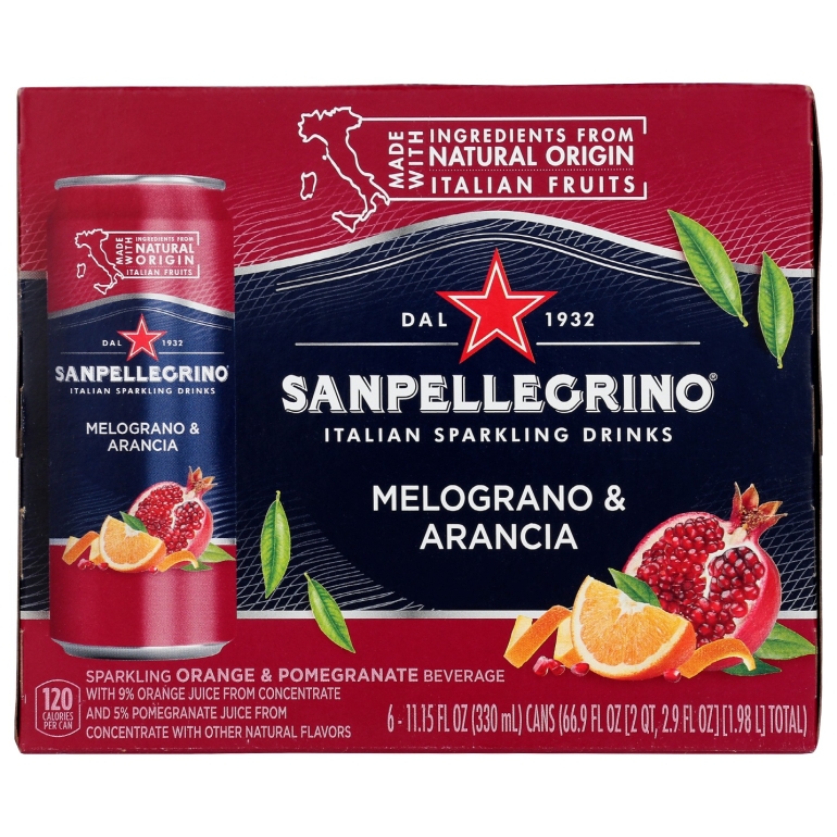 Melograno and Arancia Sparkling Drink 6 Count, 66.9 fo