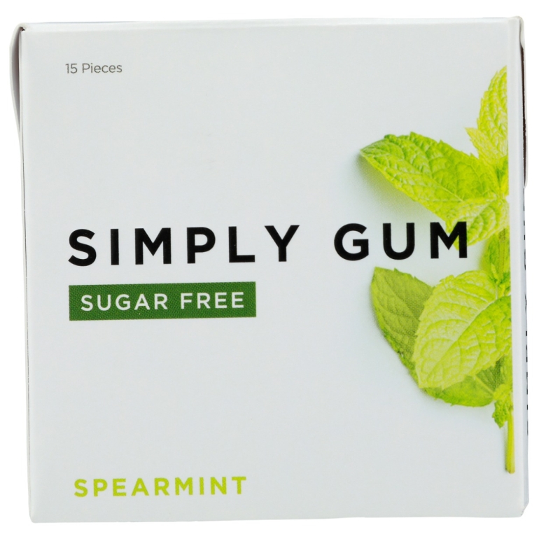 Spearmint Gum Sugar Free, 15 pc