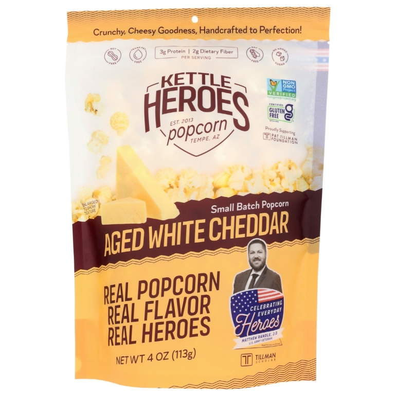 Popcorn Aged White Cheddar, 4 OZ