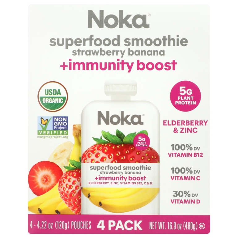 Strawberry Banana Superfood Smoothie Immunity Boost, 16.9 oz