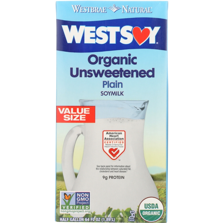 Organic Unsweetened Original Soymilk, 64 oz