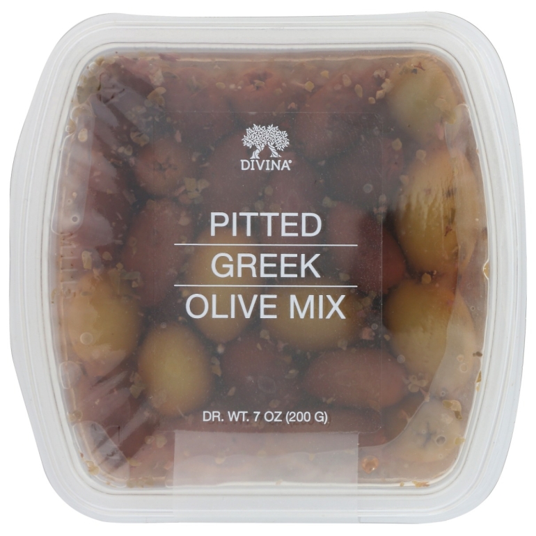 Olive Mix Greek Pitted, 7 OZ