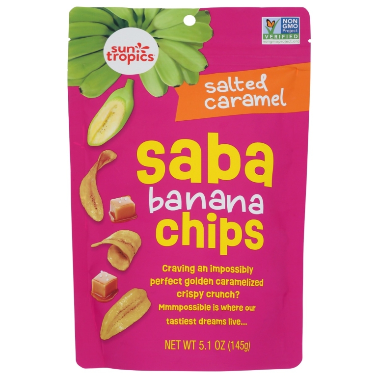 Chips Banana Sltd Caramel, 5.1 OZ