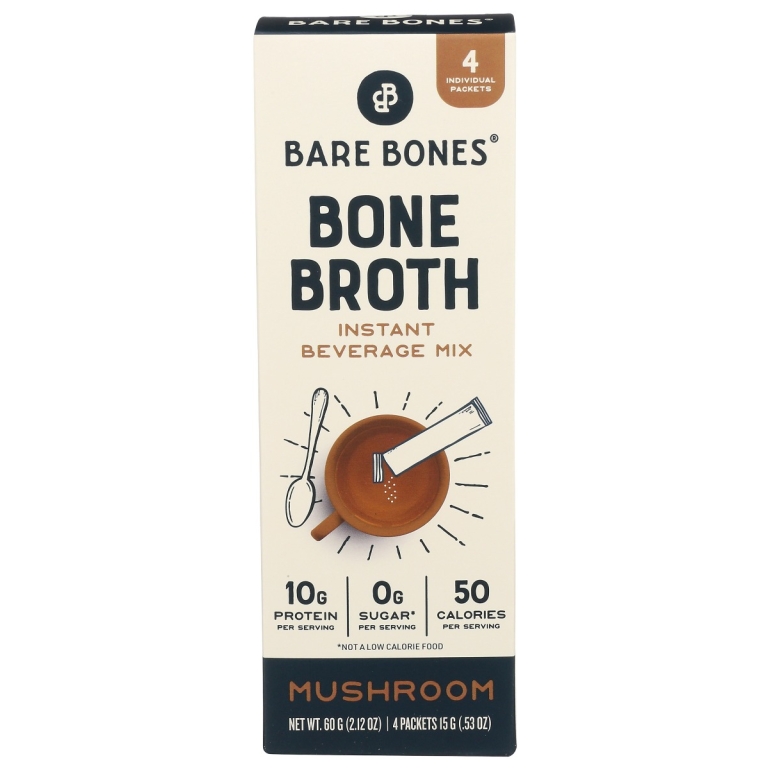 Bone Broth Stock Instant Mushroom 4ct, 2.12 oz