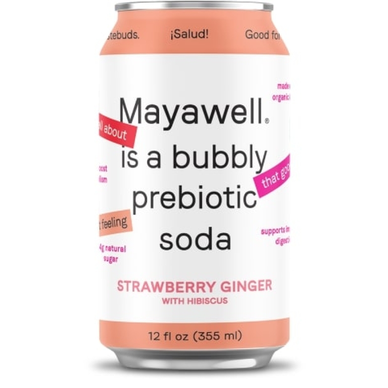 Prebiotic Soda Strawberry Ginger, 12 fo