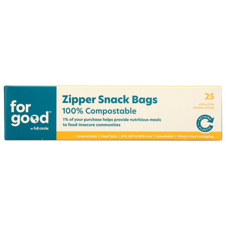 Zipper Snack Bag, 25 ct