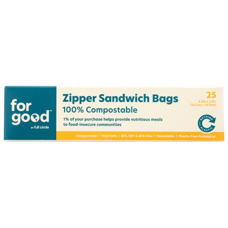 Zipper Sandwich Bag, 25 ct