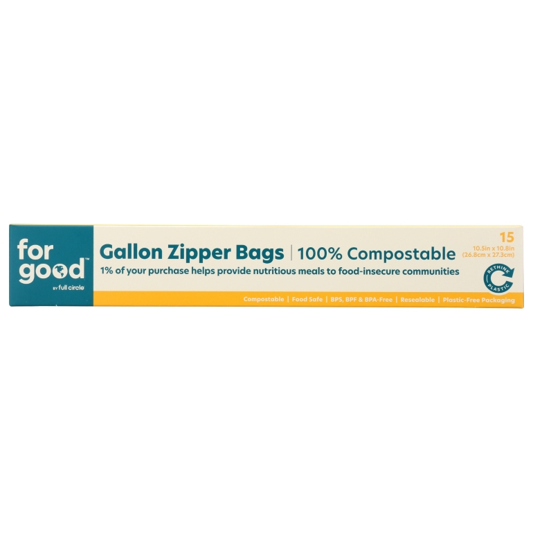 Gallon Zipper Bags, 15 ct