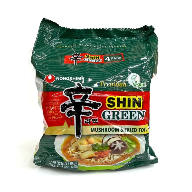 Shin Green Ramen Mushroom and Fried Tofu Noodles, 17.6 oz