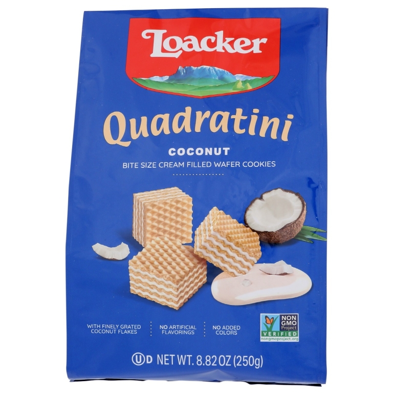 Wafer Qudrtni Coconut 250G, 8.82 oz