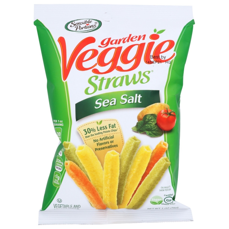 Straws Veggie Sea Salt, 1 oz