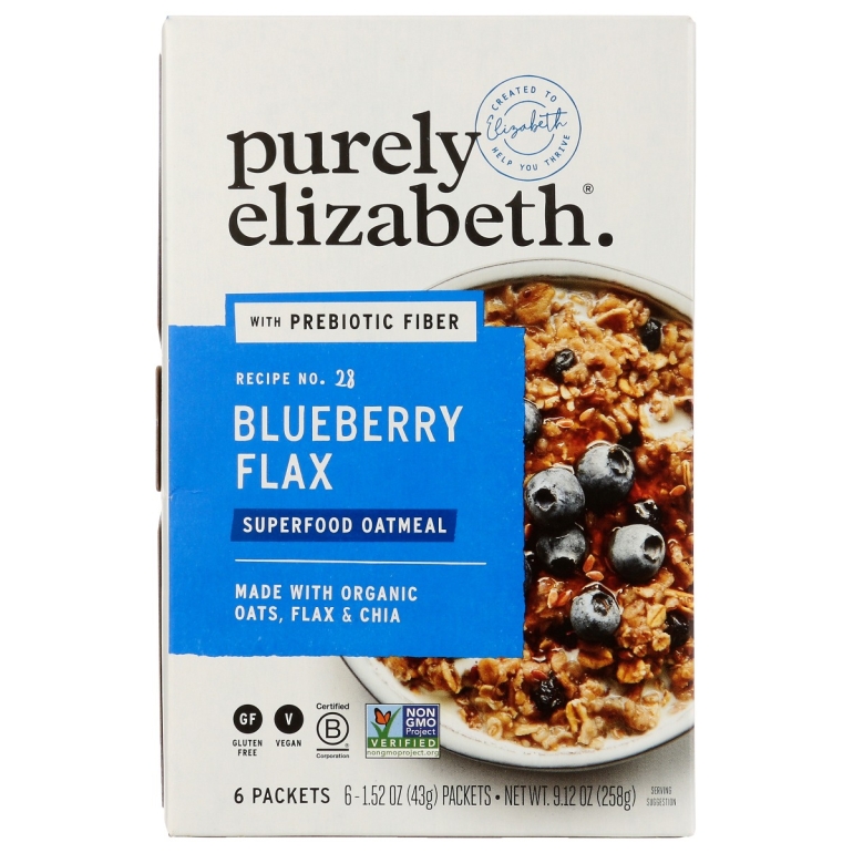 Blueberry Flax Superfood Oatmeal Multipack With Prebiotic Fiber, 9.12 oz