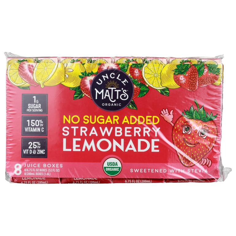 No Sugar Added Strawberry Lemonade Juice Boxes 8Pk, 54 fo