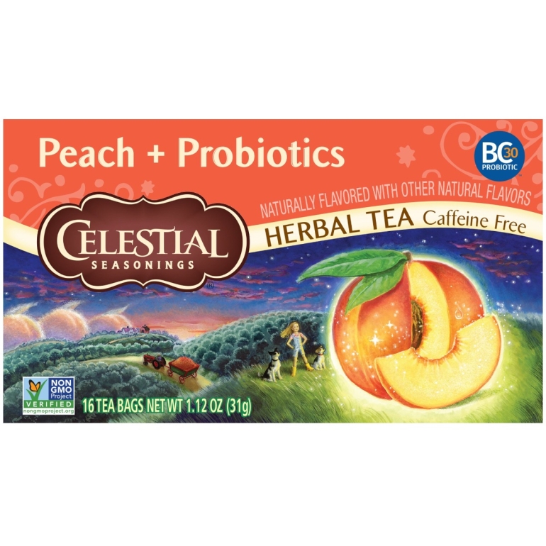 Tea Country Peach + Probiotics, 16 BG