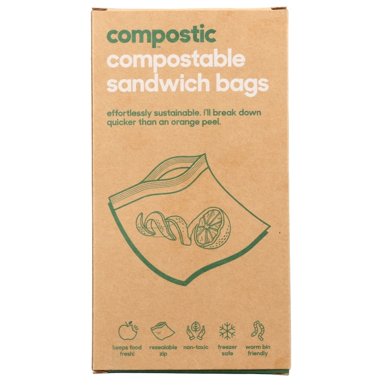 Compostable Sandwich Bags, 20 ea