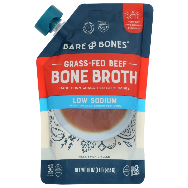 Broth Beef Bone Low Sodium Grf, 16 oz