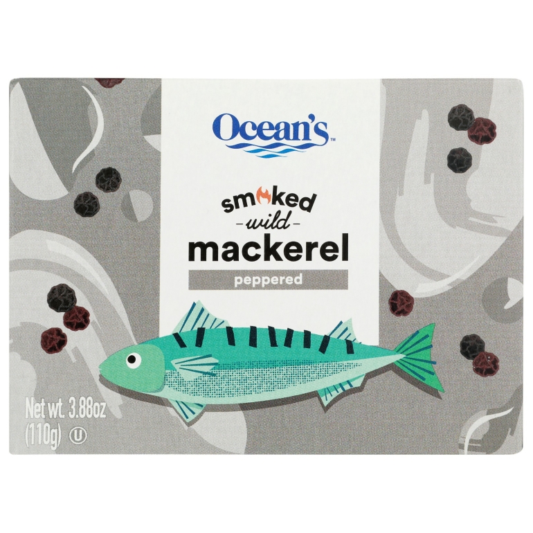 Mackerel Hot Smoked Peppered, 3.88 oz