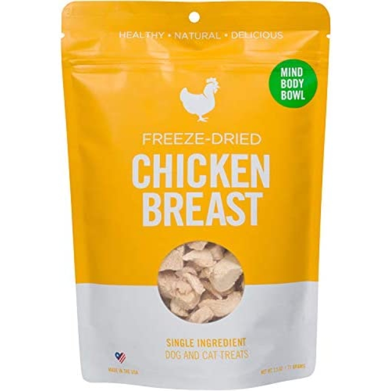 Freeze Dried Chicken Breast Dog and Cat Treats, 2.5 oz