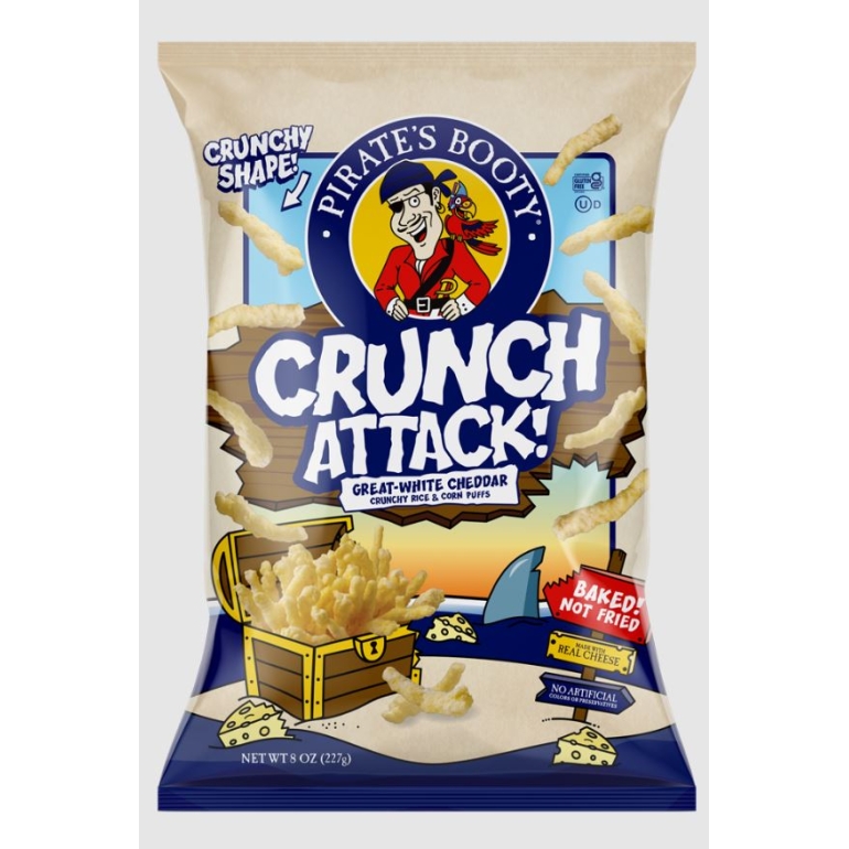 Crunch Attack Great White Cheddar, 8 oz