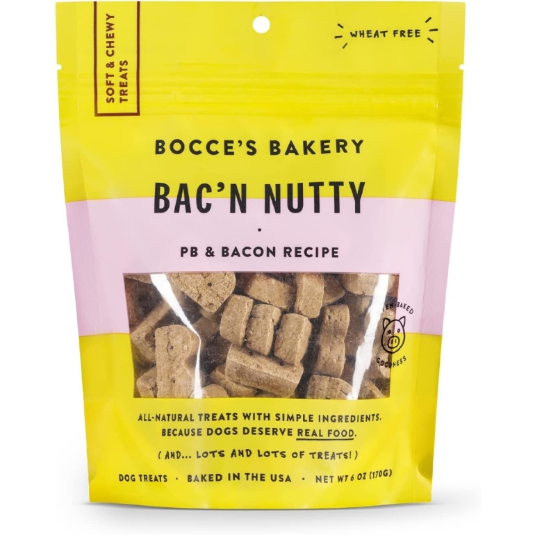 Peanut Butter Bacon Recipe Dog Treat, 6 oz