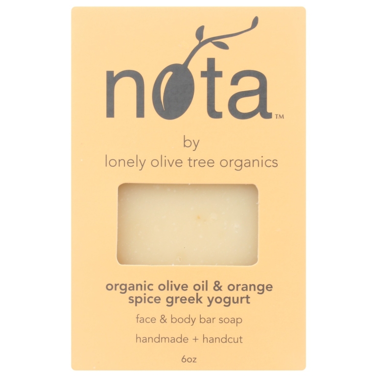 Olive Oil Orange Spice Greek Yogurt Soap Bar, 6 oz