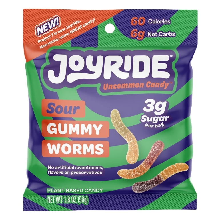 Gummy Sour Worms Zero, 1.8 OZ