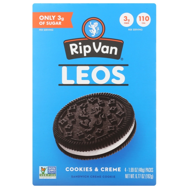 Leos Cookies and Cream Cookies, 4 oz