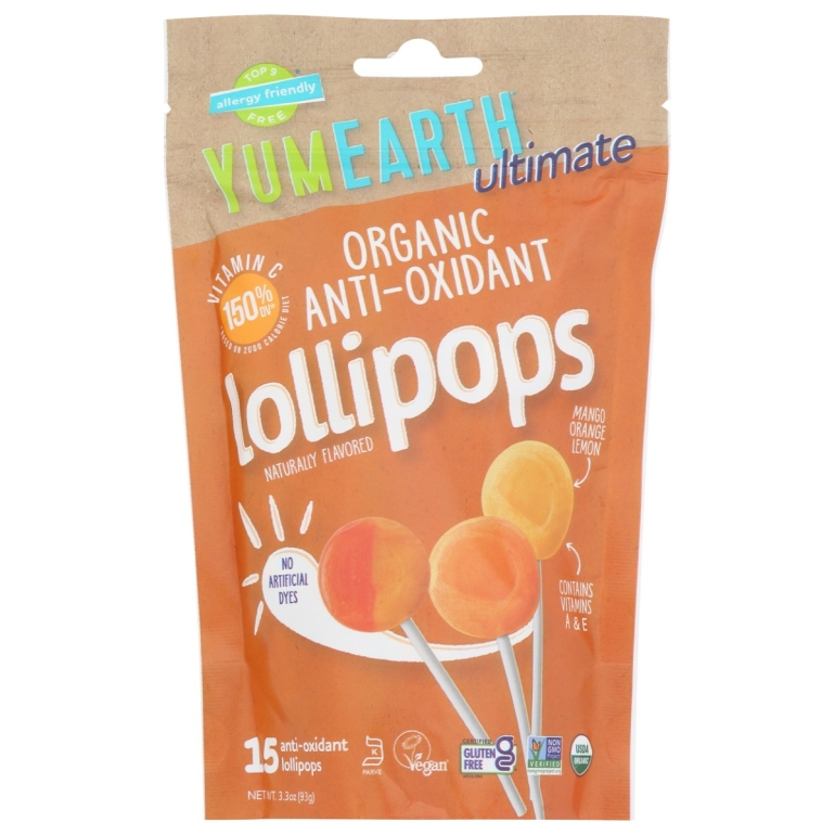 Organic Antioxidant Lollipops, 3.3 oz