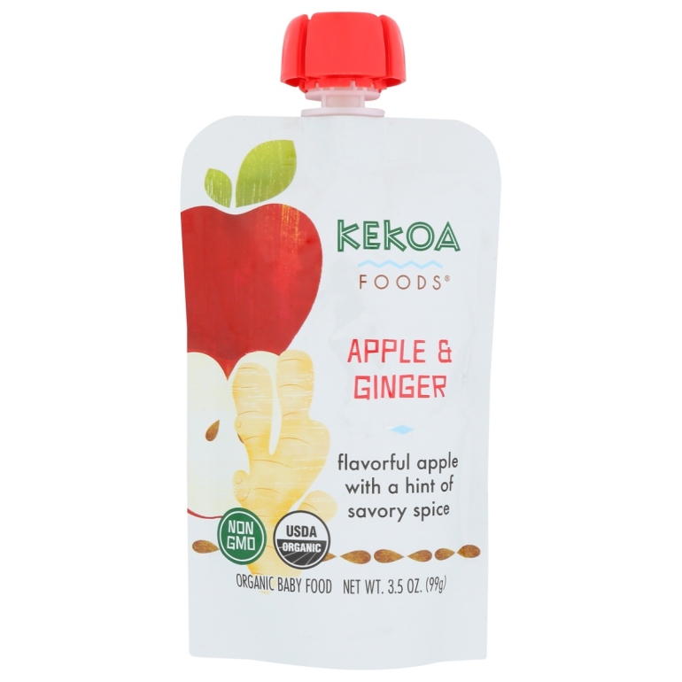 Apple And Ginger Squeeze Pouch, 3.5 oz