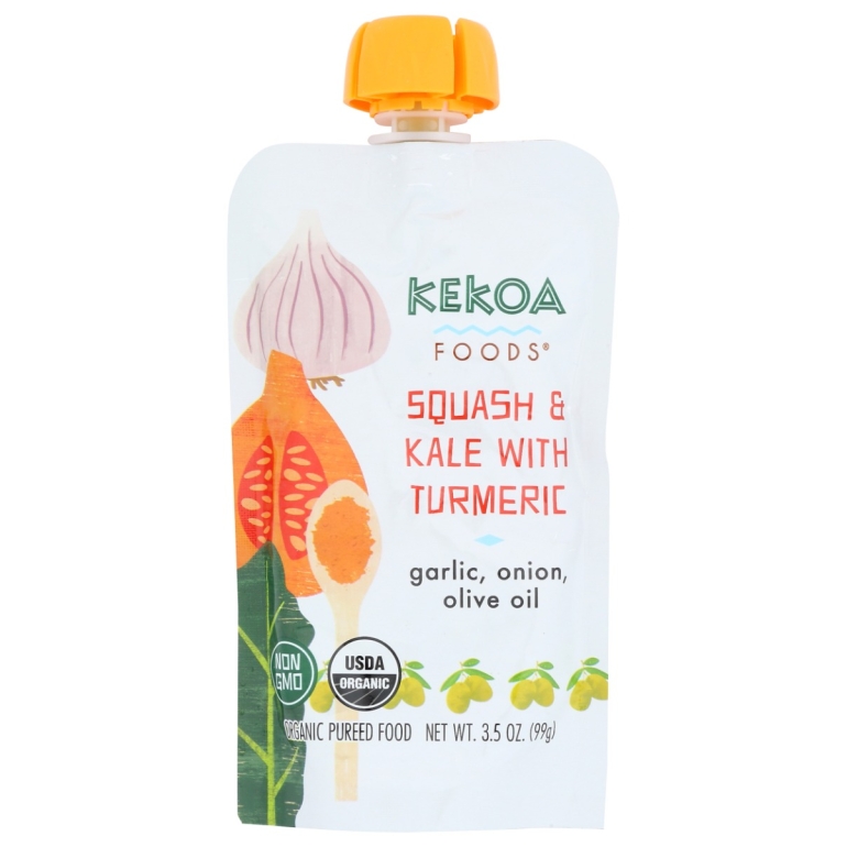 Squash And Kale with Turmeric Squeeze Pouch, 3.5