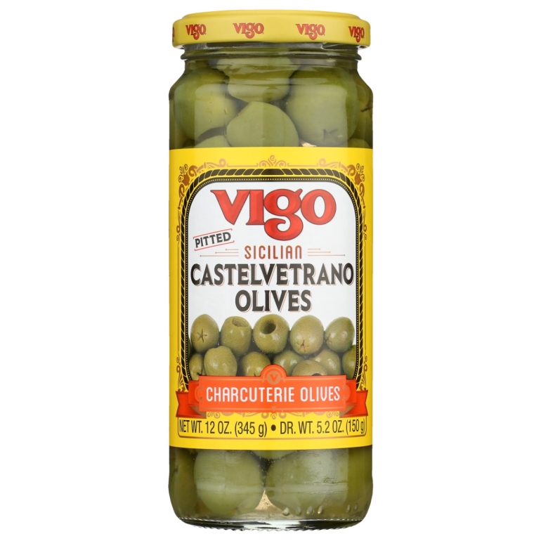 Pitted Sicilian Castelvetrano Olives, 12 oz