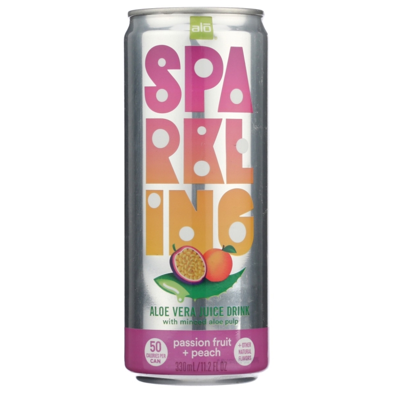 Sparkling Passionfruit Peach Aloe Vera Juice, 11.2 fo