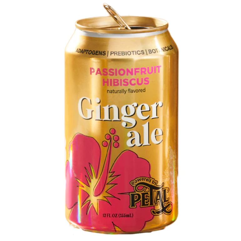 Passionfruit Hibiscus Ginger Ale Soda, 12 fo