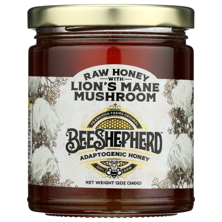 Lions Mane Mushroom Raw Honey, 12 oz