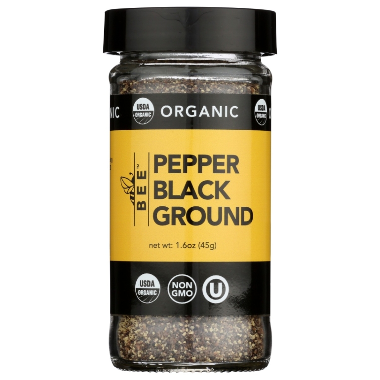 Organic Pepper Black Ground, 1.6 oz