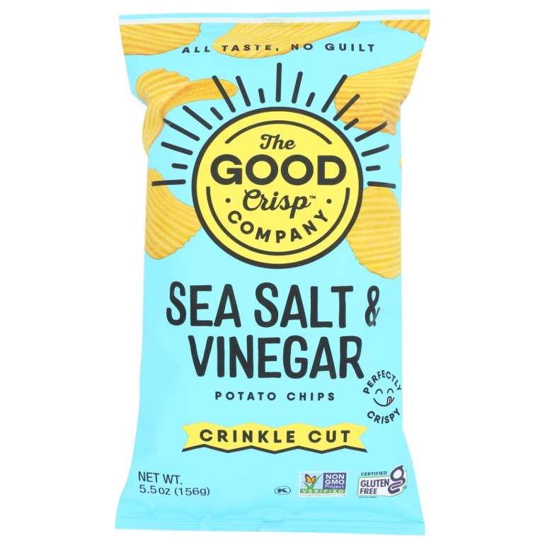 Crinkle Cut Sea Salt and Vinegar Chips, 5.5 oz