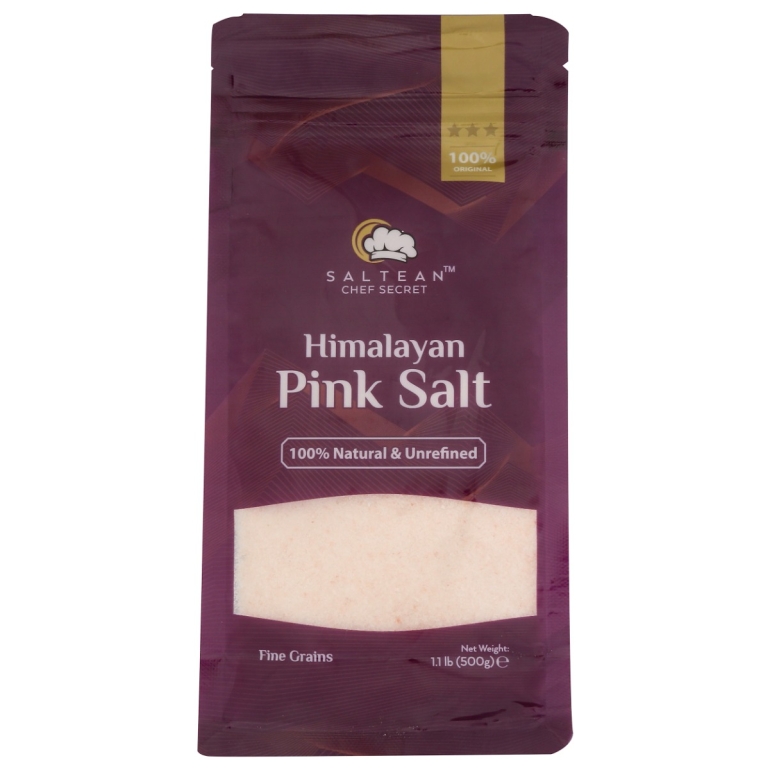 Himalayan Pink Salt Standing Pouch Fine Grains, 1.1 lb