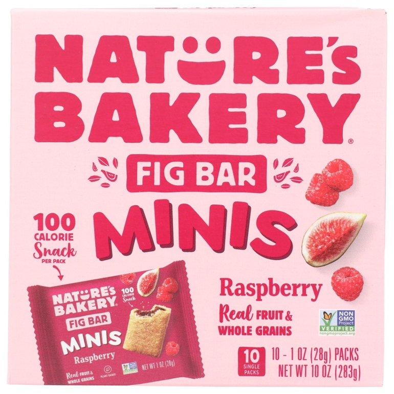 Whole Wheat Fig Bars Raspberry, 10 oz