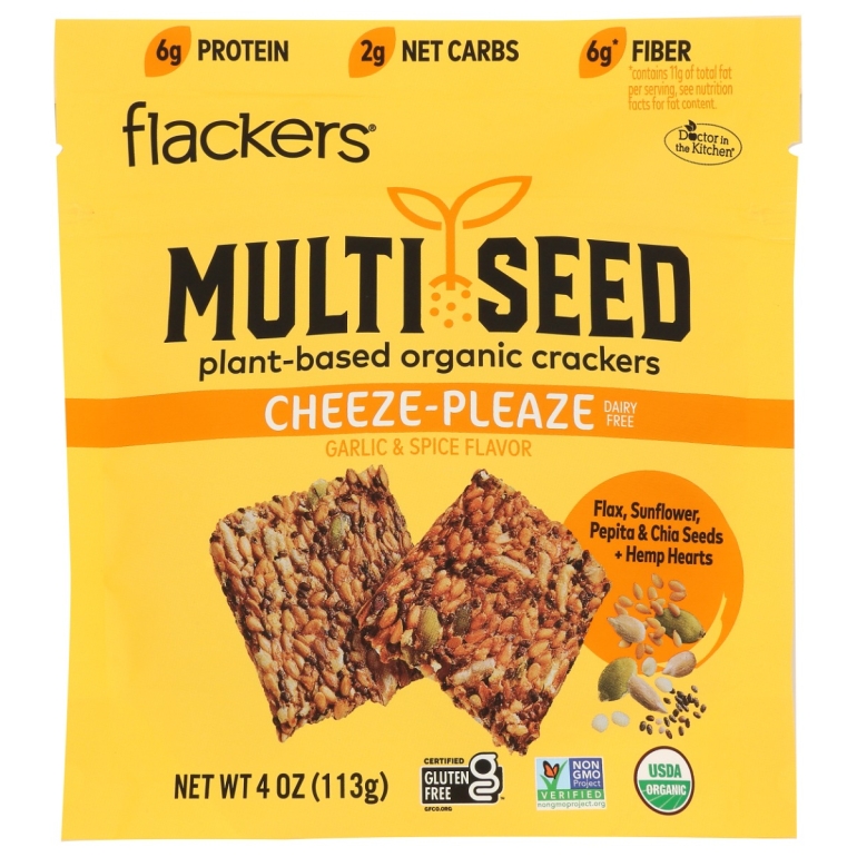 Multi Seed Crackers Cheeze-Pleaze, 4 oz