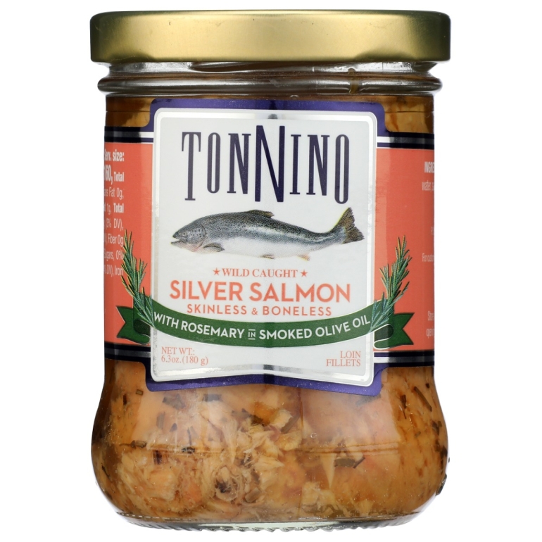 Silver Salmon Fillets with Rosemary in Olive Oil, 6.03 oz