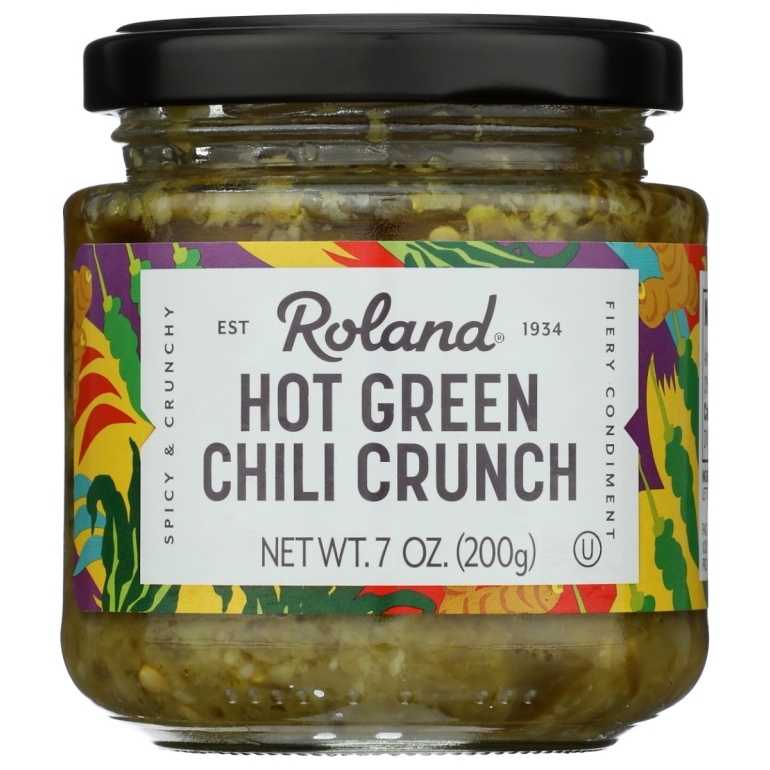 Hot Green Chili Crunch, 7 oz