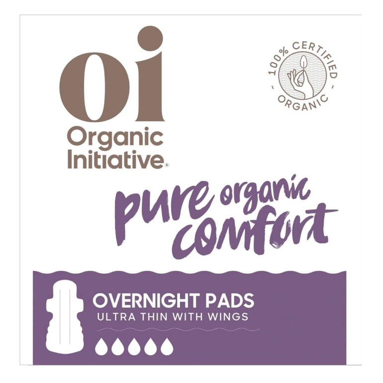 Ultra Thin Overnight Pads with Wings, 8 pc