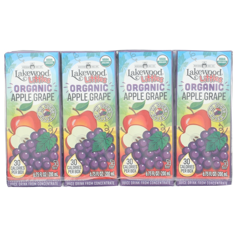 Littles Organic Apple Grape Juice Boxes 8Ct, 54 fo