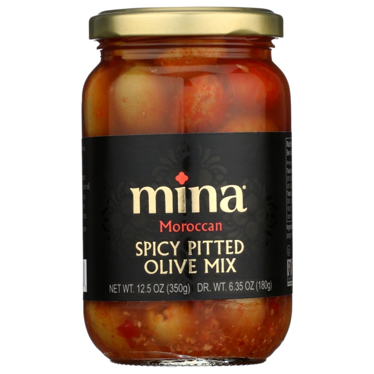 Spicy Pitted Olive Mix, 12.5 oz