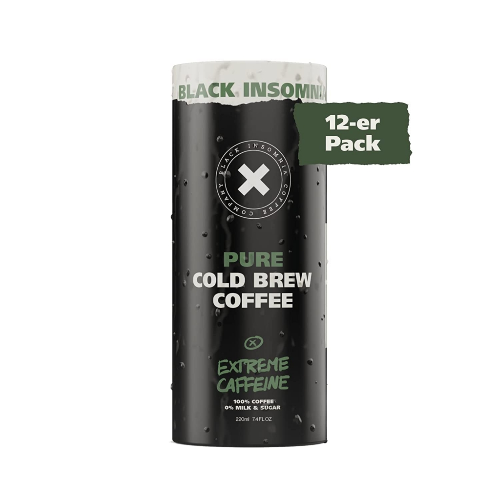 Black Insomnia Cold Brew Coffee - 12 Count