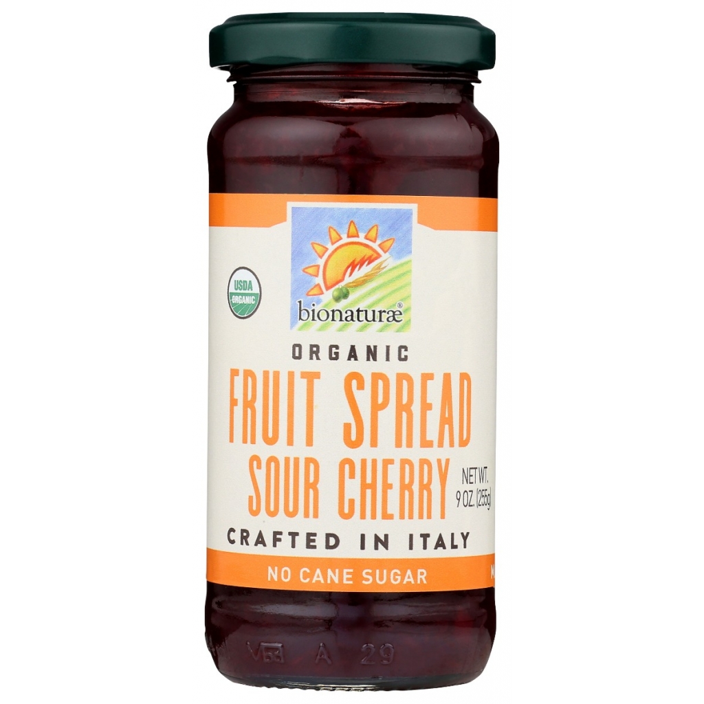 Sour Cherry Organic Fruit Spread, 9 oz