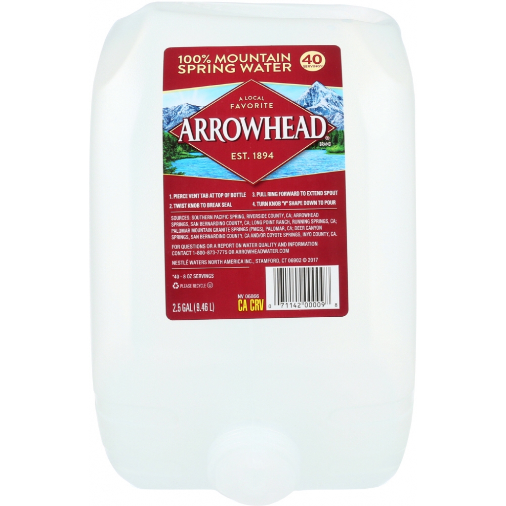 ARROWHEAD Spring Water - 2.5 Gallons