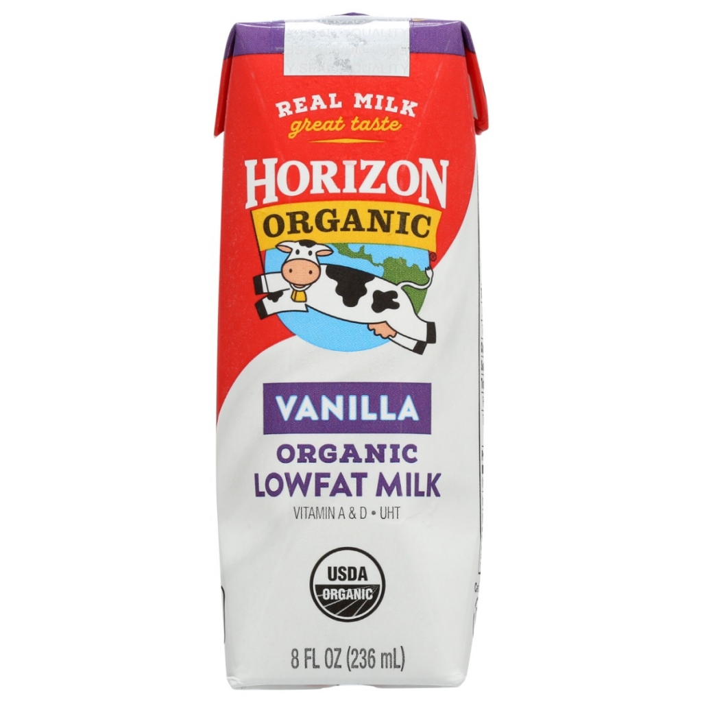 Organic Low Fat Vanilla Milk Box, 8 fl oz