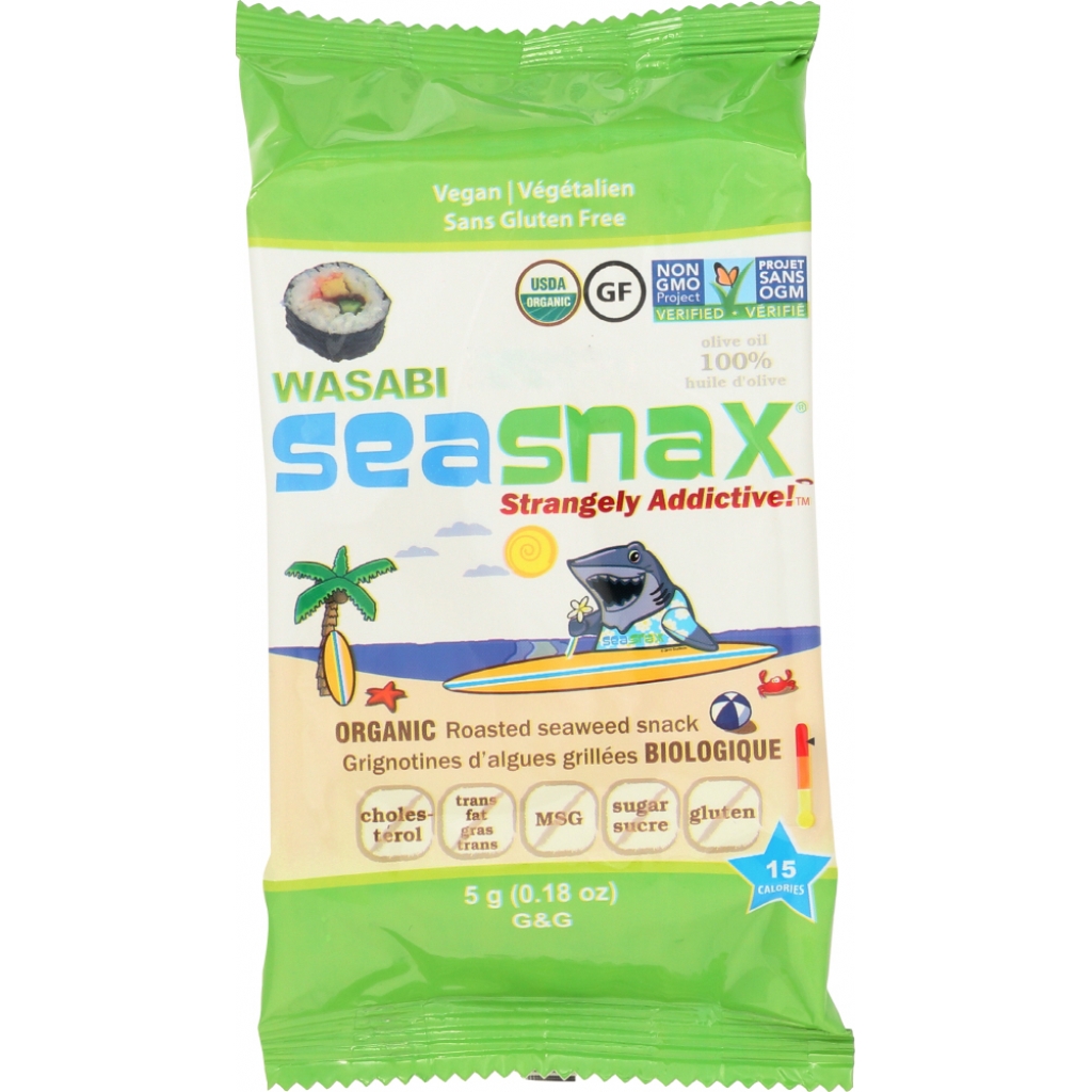 SeaSnax Wasabi Seaweed Snack, 0.18 oz