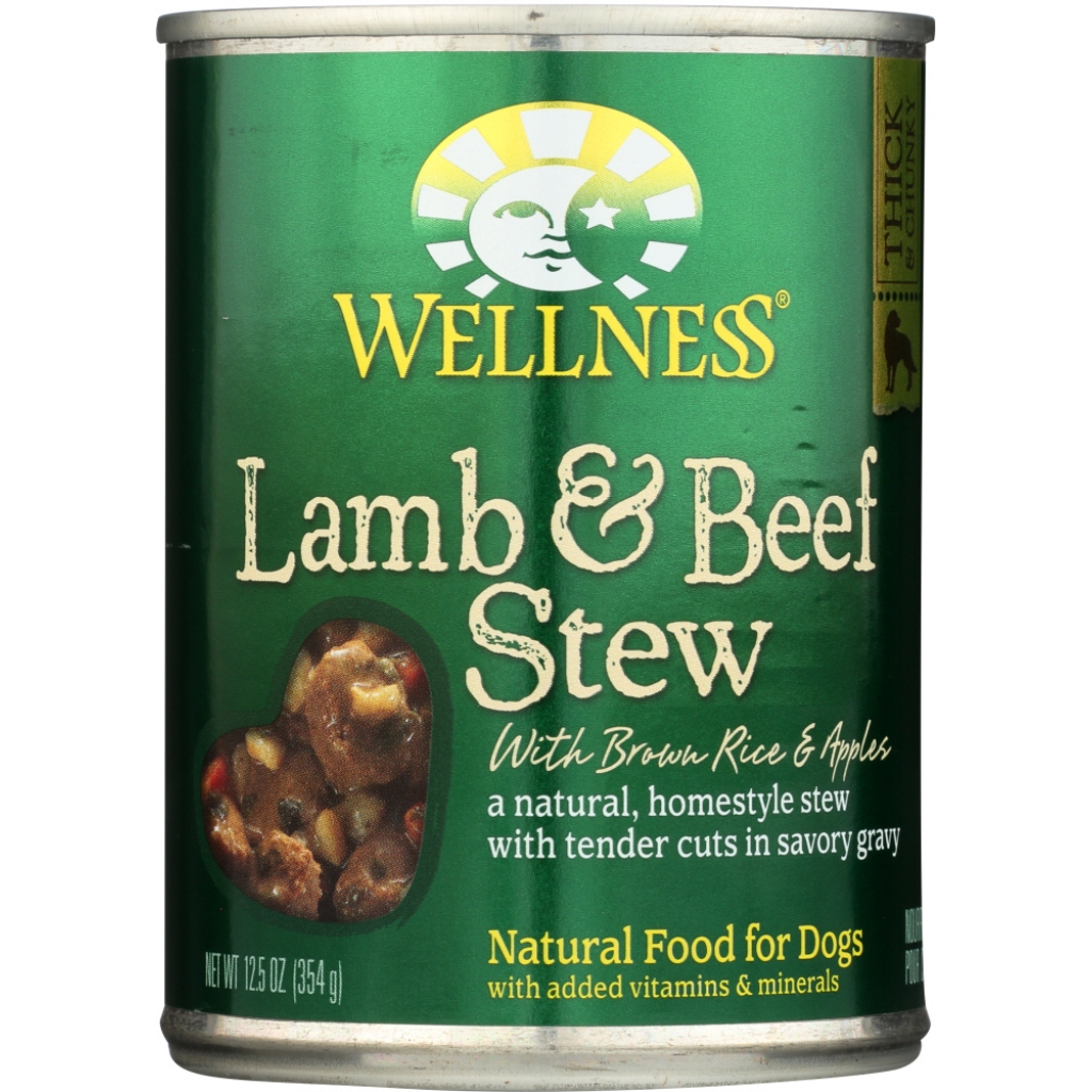 Wellness Dog Food Wet Lamb & Beef Stew, 12.5 oz